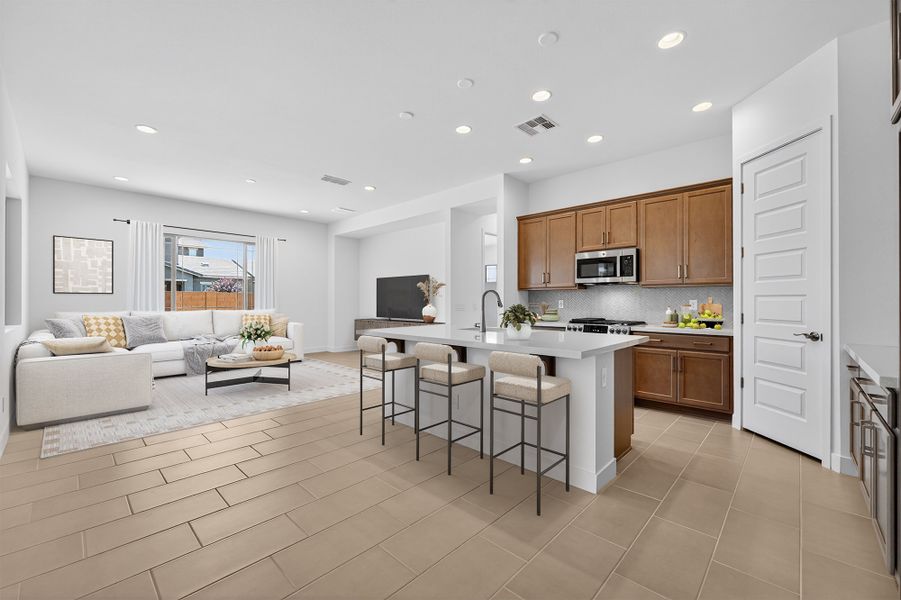 Furnished interior view inside a new home in Ellsworth Ranch, Queen Creek (Image 4).