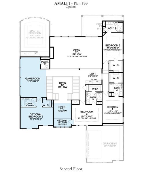 2D floor plan layout for the Amalfi by Landon Homes in Lexington Frisco, Frisco, TX (Image 5). 2D floor plan layout for the Amalfi by Landon Homes in Lexington Frisco, Frisco, TX (Image 5).