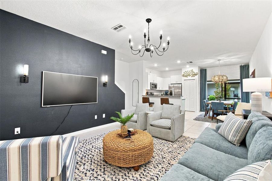Furnished interior view inside a new home in , New Port Richey (Image 7).