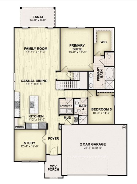 2D floor plan layout for the Summerland by Rockwell Homes in Grassmere, Zellwood, FL (Image 4). 2D floor plan layout for the Summerland by Rockwell Homes in Grassmere, Zellwood, FL (Image 4).