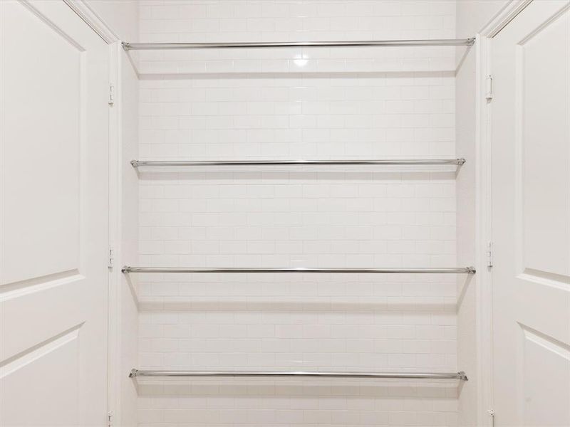 Laundry room with custom drying area Laundry room with custom drying area