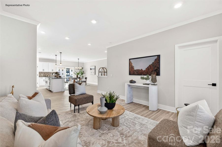 Furnished interior view inside a new home in The Townes at Lake Norman, Mooresville (Image 25).