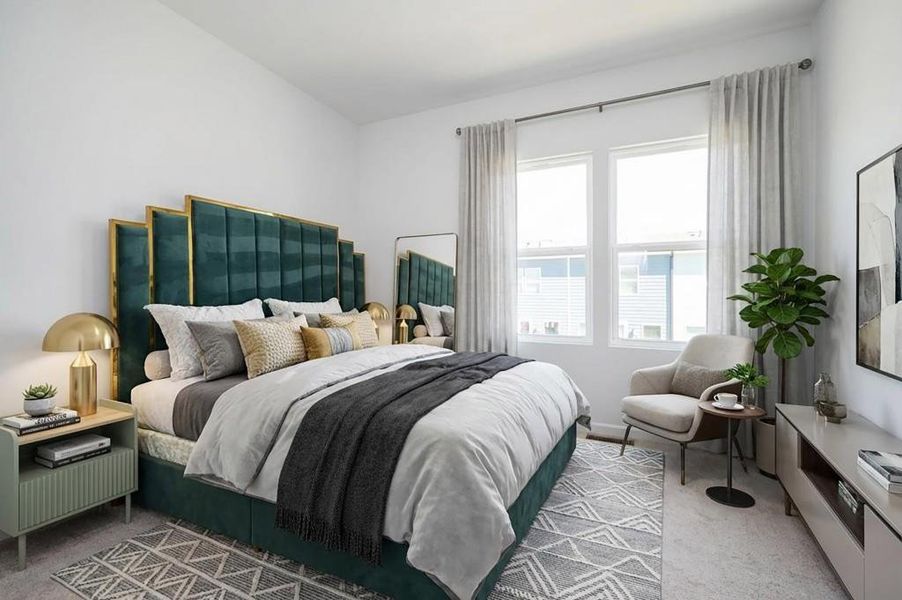 Furnished interior view inside a new home in , Atlanta (Image 14).