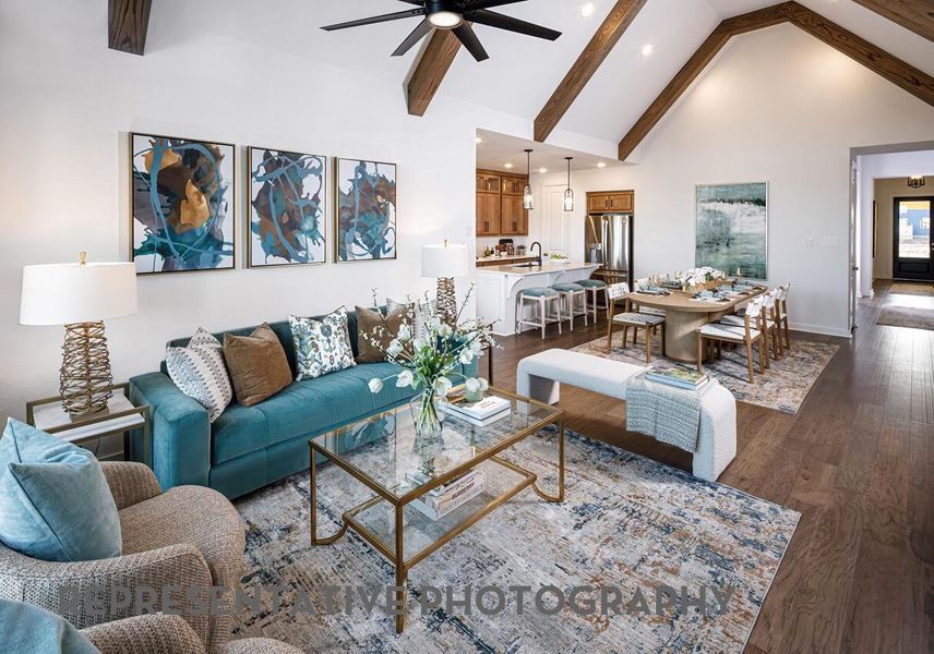 Furnished interior view inside a new home in ARTAVIA, Conroe (Image 10).