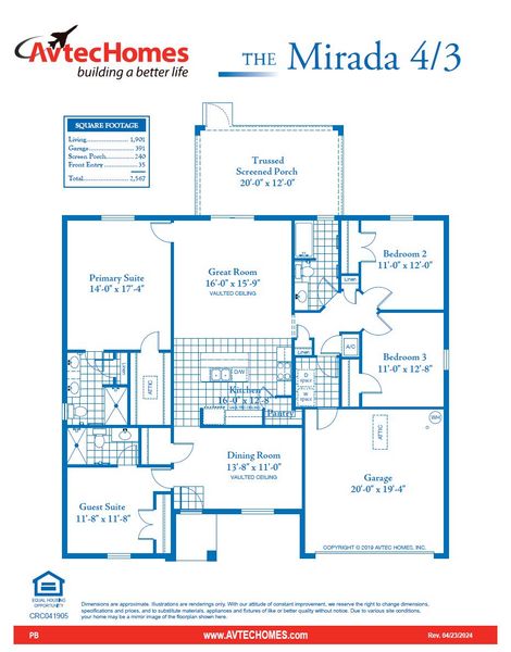 2D floor plan layout of this home in Palm Bay & South Brevard, Palm Bay, FL (Image 2).
