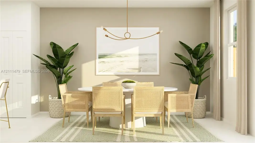 Furnished interior view inside a new home in Le Jardine, Florida City (Image 8).