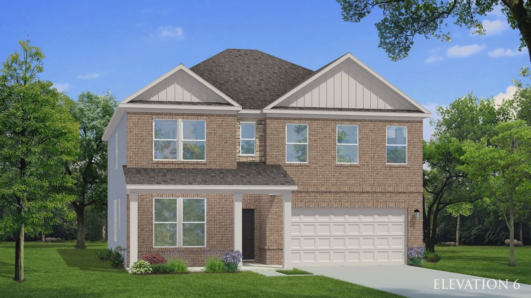 Elevation 6 rendering of the Wagener home plan by DRB Homes Elevation 6 rendering of the Wagener home plan by DRB Homes