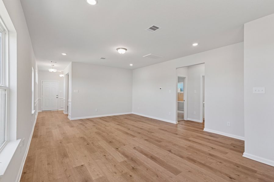 The Blue Jay II- Dining Area into the Family Room