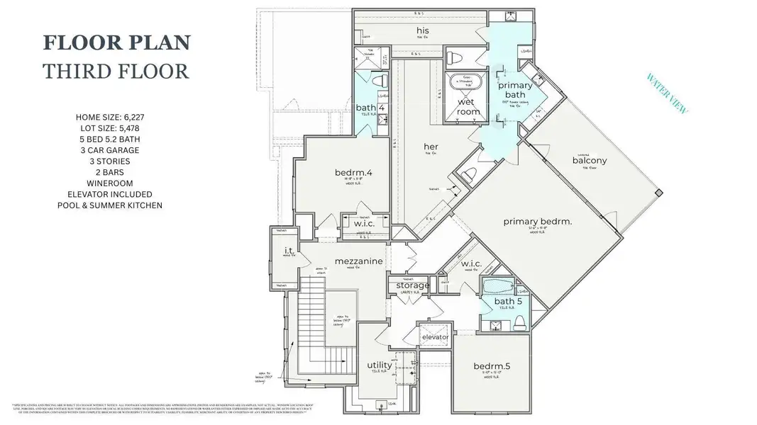 2D floor plan layout of this home in Monet Estates, Sugar Land, TX (Image 7).