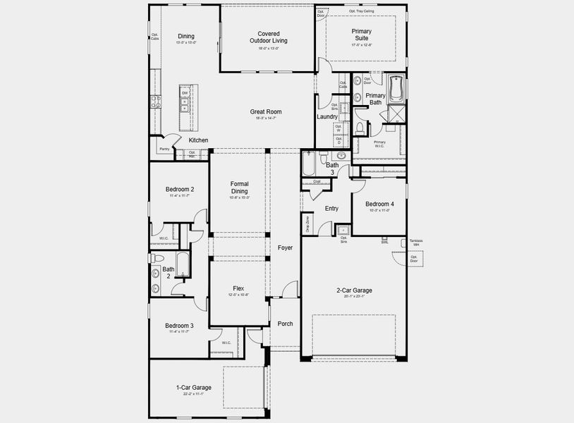 2D floor plan layout for the Yellowstone by Taylor Morrison in Saddleback, Peoria, AZ (Image 3). 2D floor plan layout for the Yellowstone by Taylor Morrison in Saddleback, Peoria, AZ (Image 3).