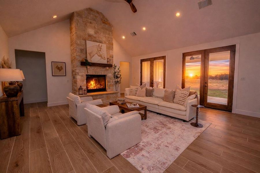 Furnished interior view inside a new home in , Graford (Image 15).