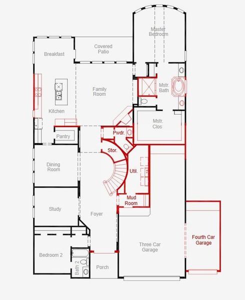 2D floor plan layout of this home in Bridgeland, Cypress, TX (Image 2). 2D floor plan layout of this home in Bridgeland, Cypress, TX (Image 2).