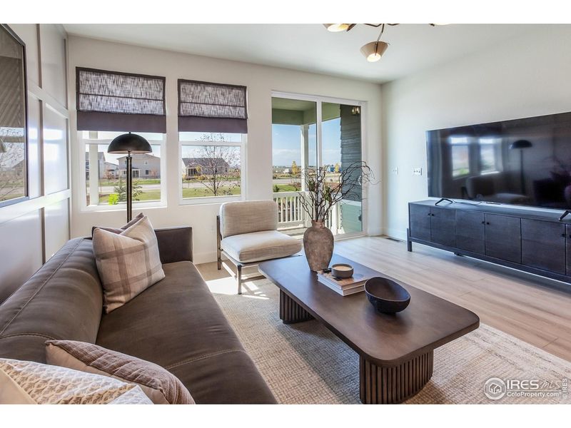 Furnished interior view inside a new home in Prairie Song Story Collection - Single Family Homes, Windsor (Image 37).