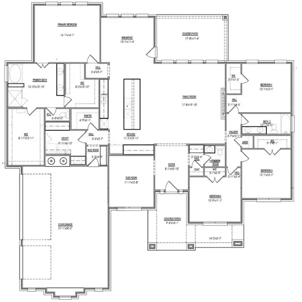 2D floor plan layout for the The Riverbend by Lillian Custom Homes in The Arbors Midlothian, Midlothian, TX (Image 5). 2D floor plan layout for the The Riverbend by Lillian Custom Homes in The Arbors Midlothian, Midlothian, TX (Image 5).