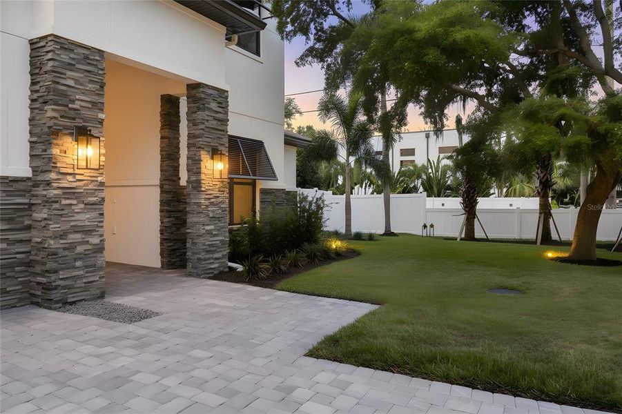 Exterior details and patio area of a home in , Sarasota (Image 32).