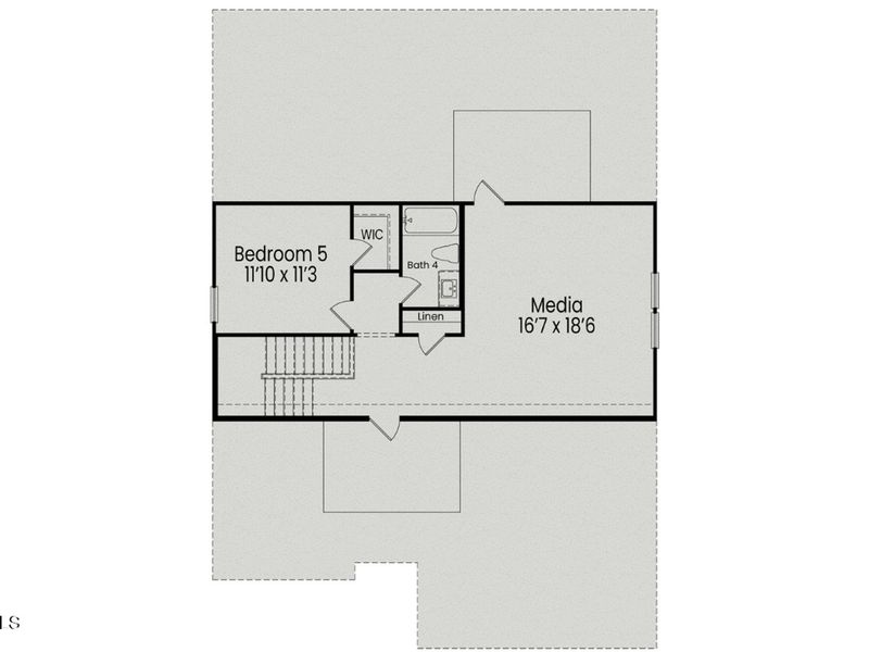 2D floor plan layout of this home in Rockport, Wake Forest, NC (Image 3).