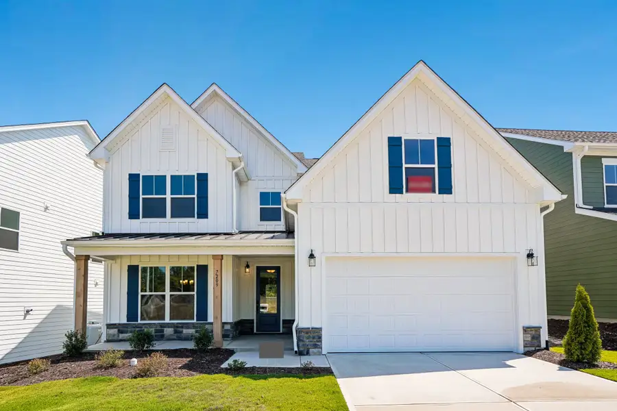 Representative exterior photo of a completed home built from the Fontana by Caruso Homes in Blue Run, Raleigh, NC (Image 23).