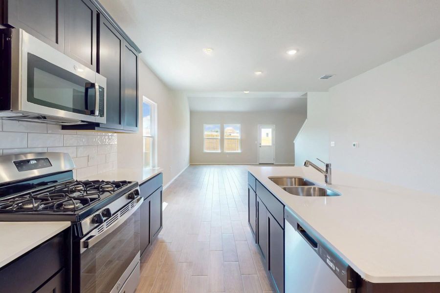 Furnished interior view inside a new home in Cascades at Onion Creek, Austin (Image 6). Furnished interior view inside a new home in Cascades at Onion Creek, Austin (Image 6).