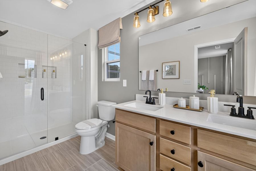 Furnished interior view inside a new home in The Ridge Townhomes, Monroe (Image 19).