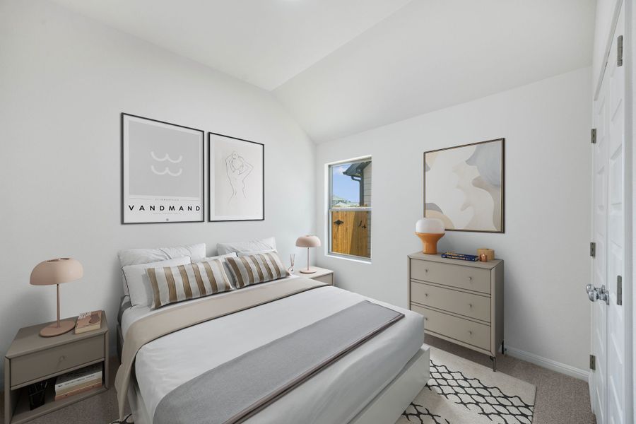 Bedroom in the Cypress home plan by Trophy Signature Homes - REPRESENTATIVE PHOTO