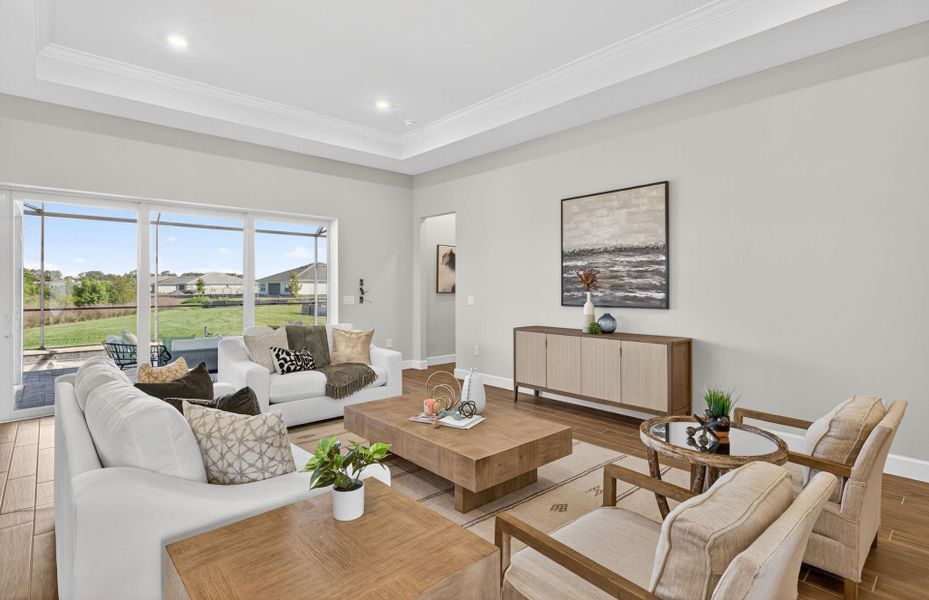 Furnished interior view inside a new home in Del Webb Oak Creek, North Fort Myers (Image 20).