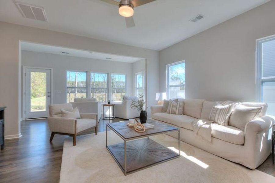 Representative furnished interior of a home built from the Tate by True Homes in Heritage Hall, Statesville (Image 9).