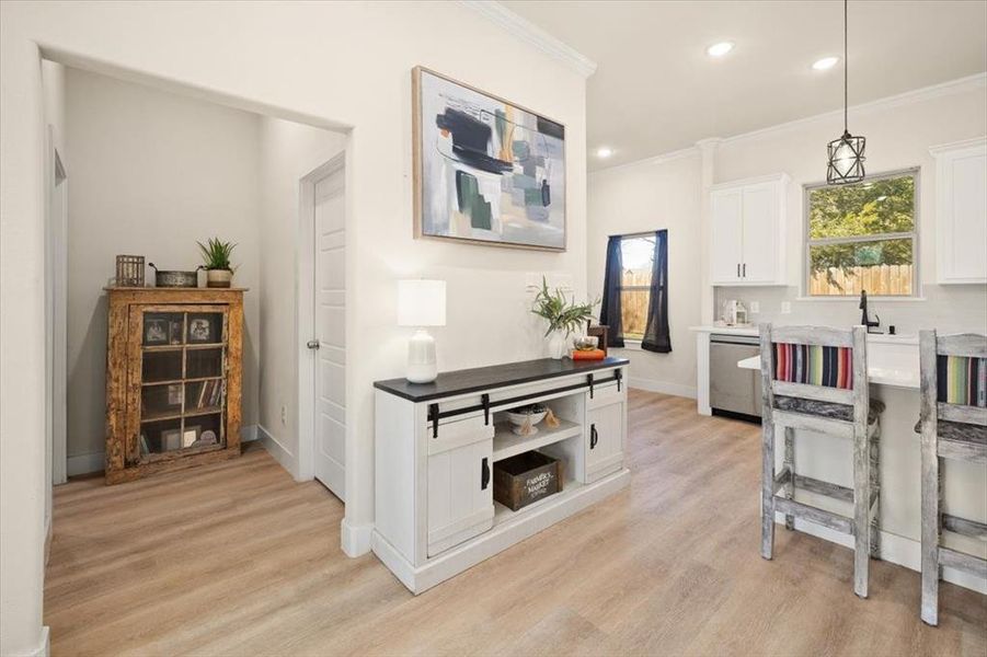 View of door that leads to laundry