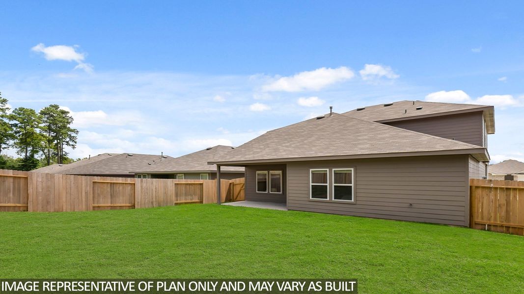 Representative exterior photo of a completed home built from the Perry by D.R. Horton in Grand Pines, Magnolia, TX (Image 20). Representative exterior photo of a completed home built from the Perry by D.R. Horton in Grand Pines, Magnolia, TX (Image 20).