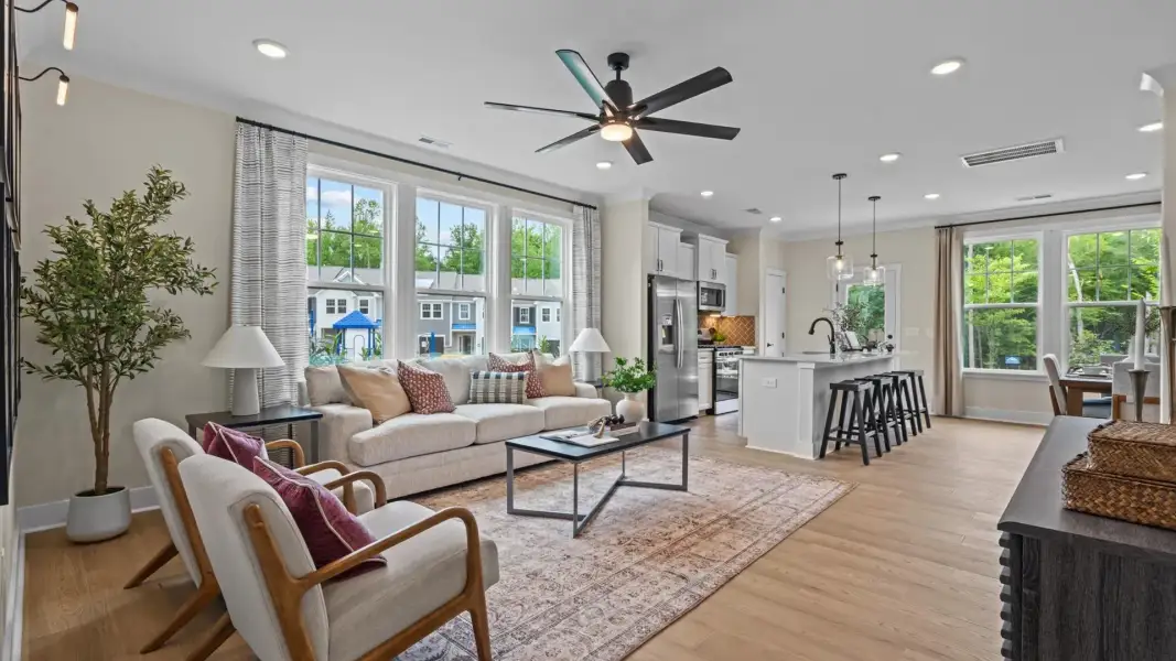 Furnished interior view inside a new home in North First Street Townes, Mebane (Image 5).