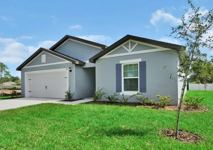 Representative exterior photo of a completed home built from the Laguna by LGI Homes in Marion Oaks, Ocala, FL (Image 18).