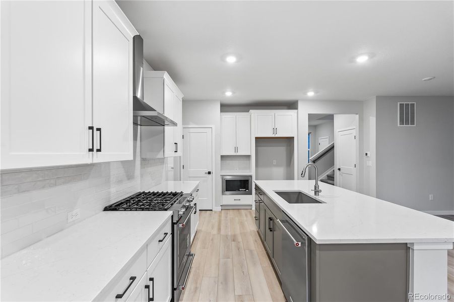 Furnished interior view inside a new home in Tribute at Lyric, Lone Tree (Image 17).