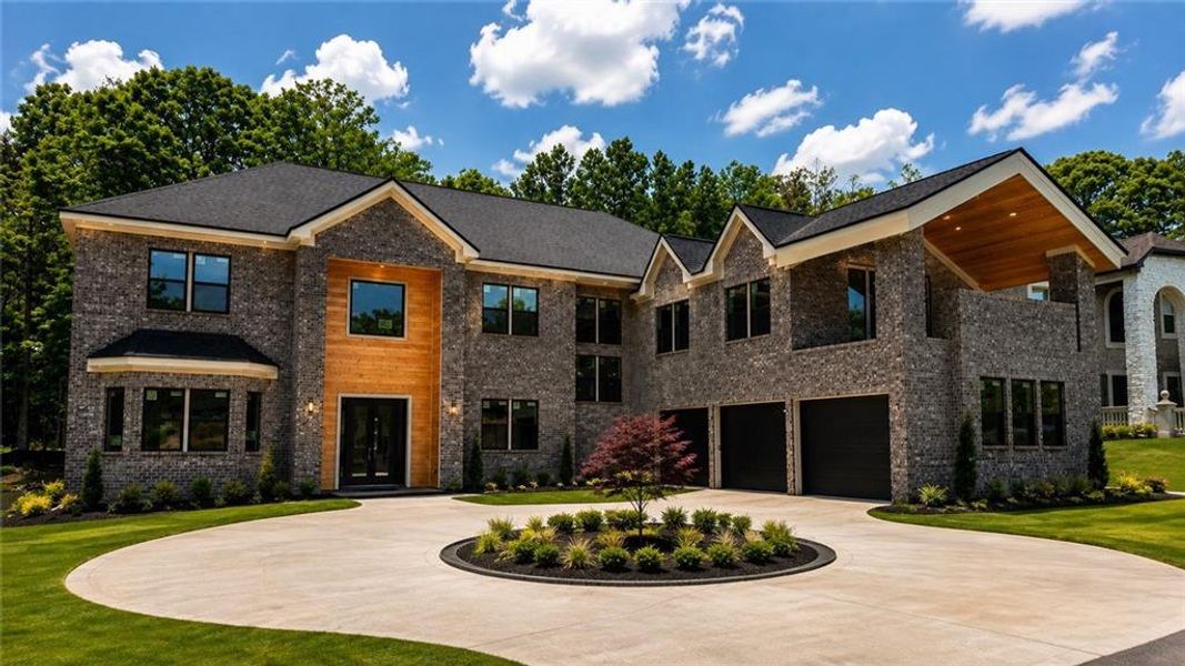 Front exterior of a new home in , Fairburn, GA, highlighting curb appeal (Image 2). Front exterior of a new home in , Fairburn, GA, highlighting curb appeal (Image 2).