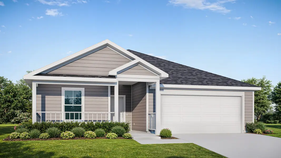 Front exterior of a new home in Morningside, Josephine, TX, highlighting curb appeal (Image 1). Front exterior of a new home in Morningside, Josephine, TX, highlighting curb appeal (Image 1).
