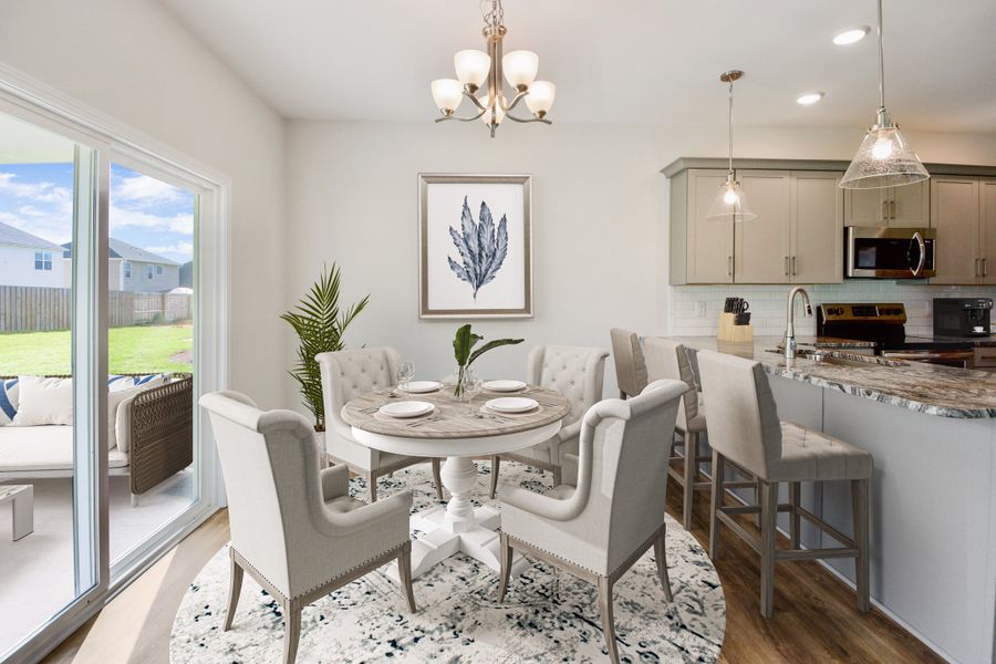 Representative furnished interior of a home built from the Naples by Stevens Fine Homes in River Tide Farms, Bolivia (Image 19).