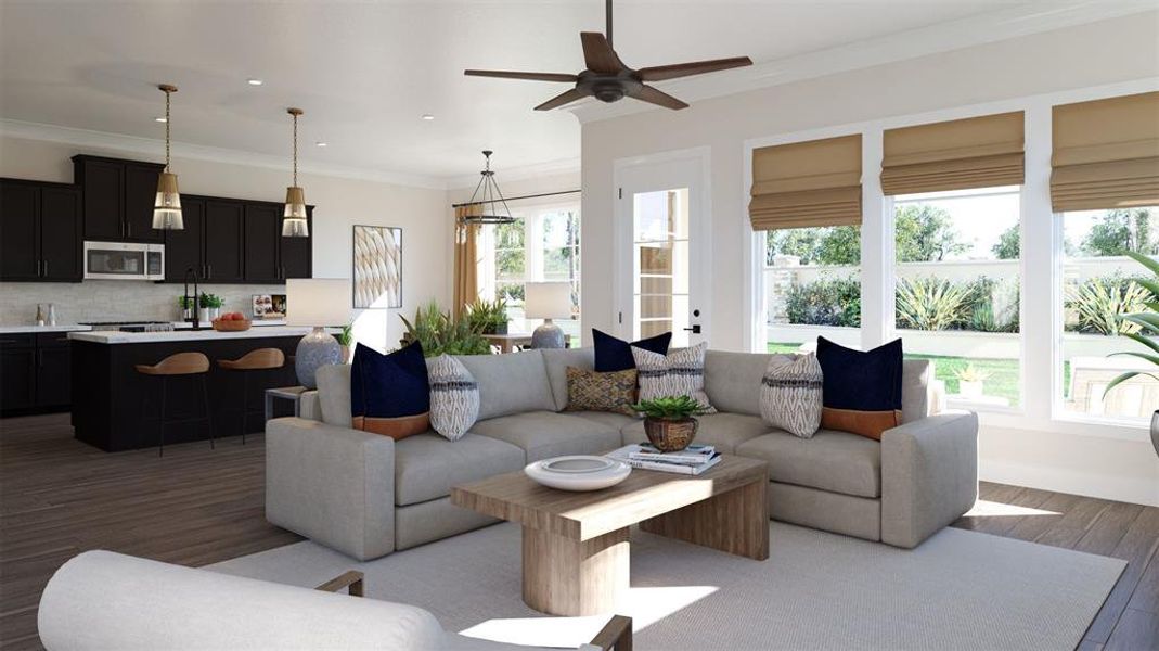 Furnished interior view inside a new home in North Square at Uptown, Celina (Image 10).