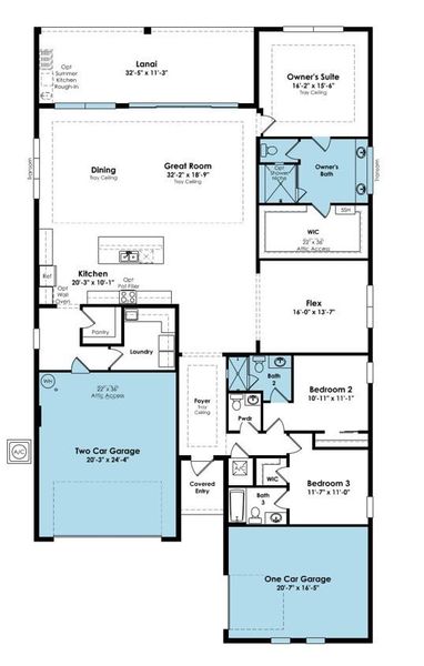 2D floor plan layout of this home in Mosaic, Port St. Lucie, FL (Image 2). 2D floor plan layout of this home in Mosaic, Port St. Lucie, FL (Image 2).