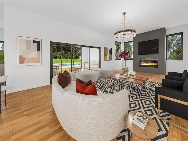 Furnished interior view inside a new home in , Atlanta (Image 3).