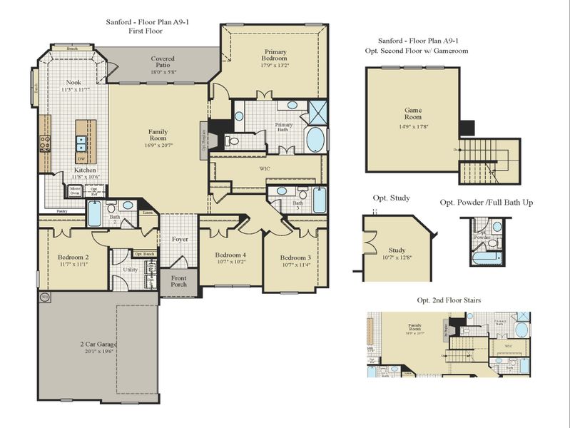 2D floor plan layout of this home in Ridgepoint, Midlothian, TX (Image 5).