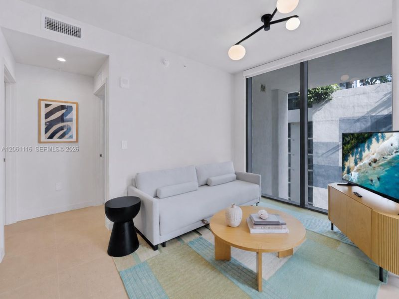 Furnished interior view inside a new home in , Miami (Image 26).