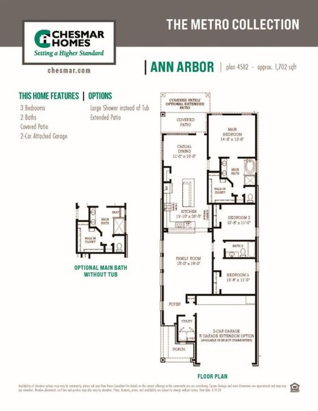 2D floor plan layout of this home in Evergreen, Conroe, TX (Image 3).