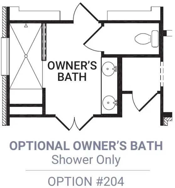 Master Bath – Large Shower / No Tub