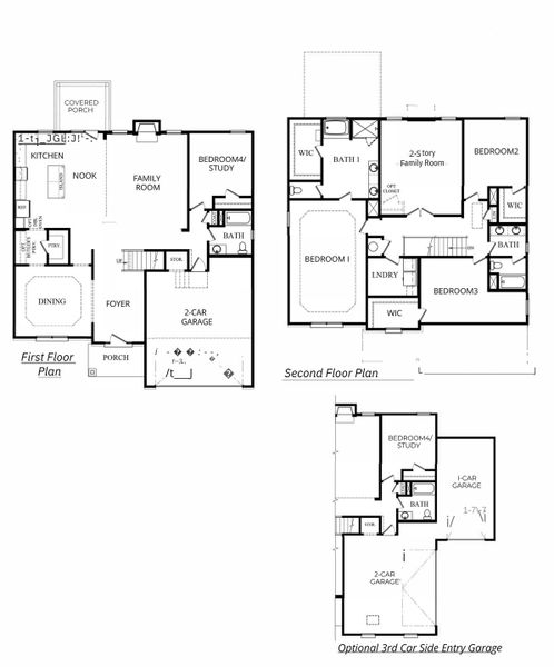 2D floor plan layout for the Lynnbrook by D.R. Horton in Holland Estates, Powder Springs, GA (Image 3). 2D floor plan layout for the Lynnbrook by D.R. Horton in Holland Estates, Powder Springs, GA (Image 3).
