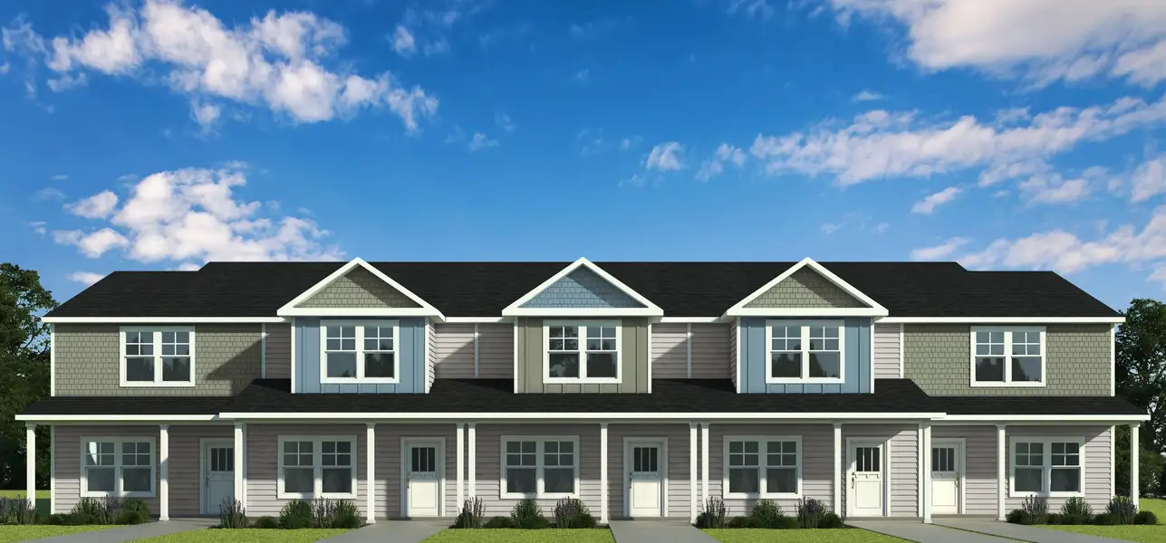 Representative exterior photo of a completed home built from the TH 1442 INT by Foundation Home Builders LLC in Stokesburg Road Townhomes, Walnut Cove, NC (Image 1).