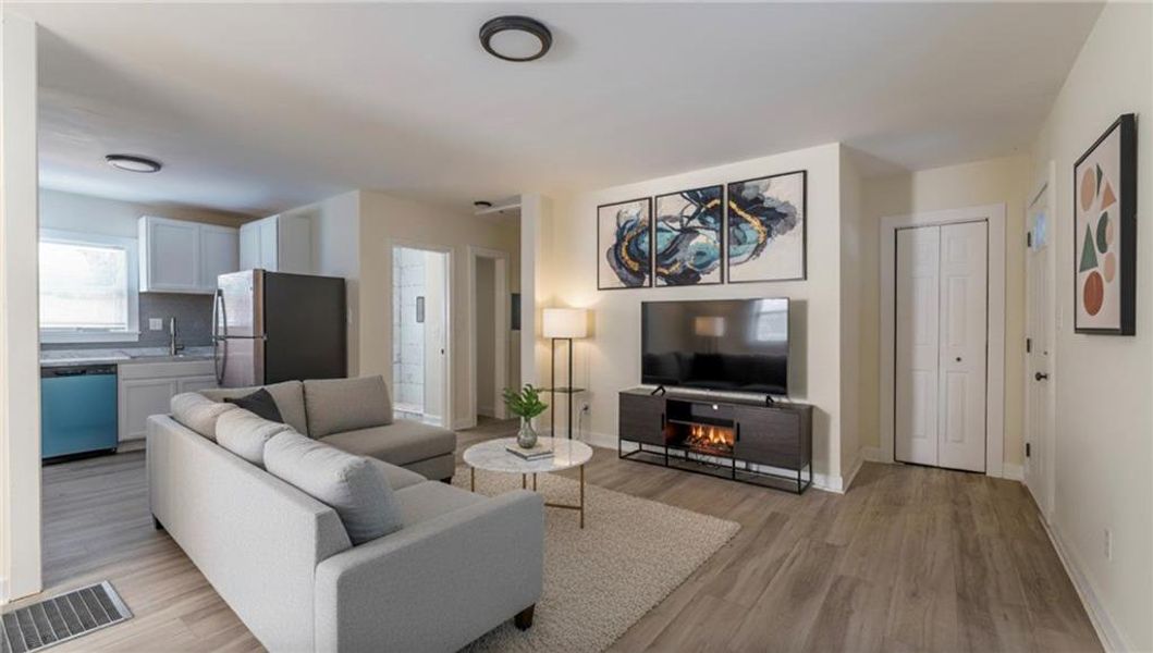 Furnished interior view inside a new home in , Atlanta (Image 4).