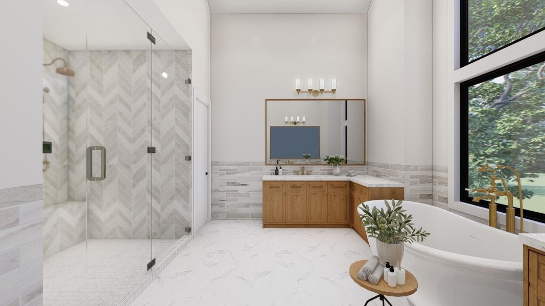 Furnished interior view inside a new home in , Houston (Image 27).