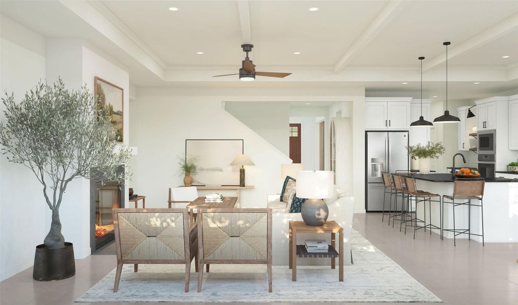 Open great room (*Artist rendering used for illustration purposes only.) Open great room (*Artist rendering used for illustration purposes only.)