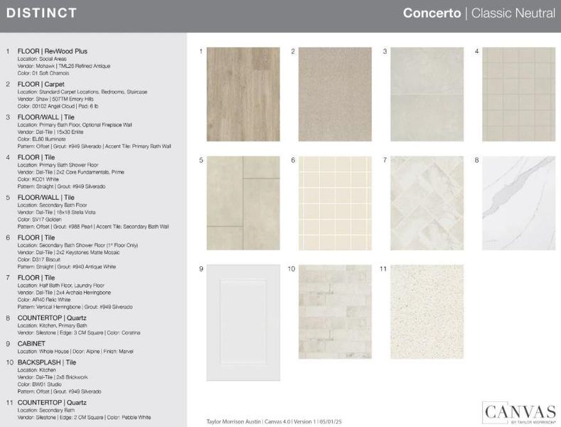 1644 Alasio Drive design selections! This home is currently under construction and selections are subject to change.