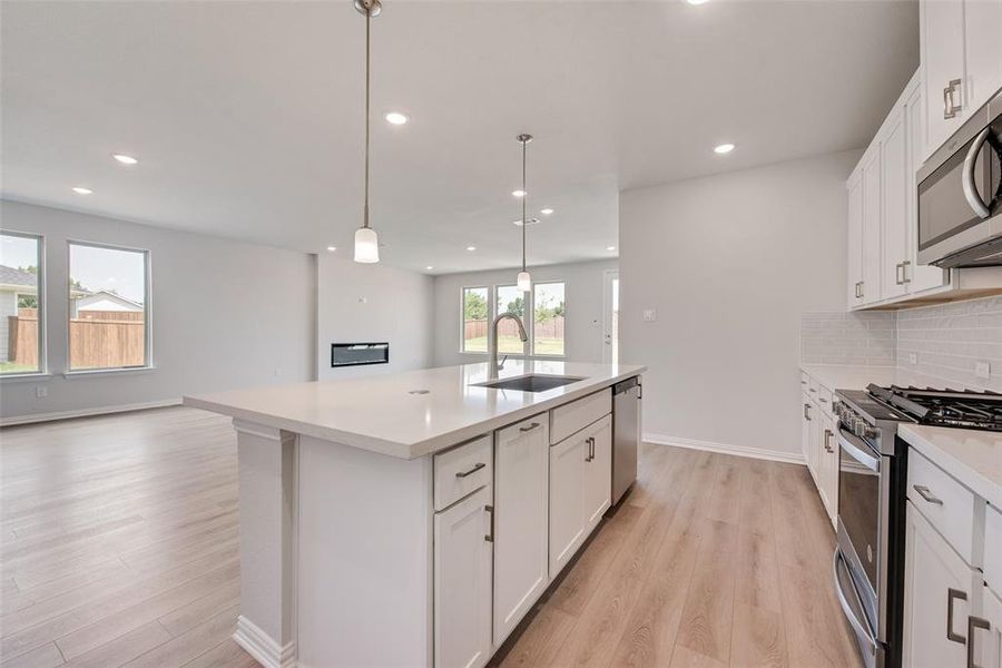 Furnished interior view inside a new home in Creekside of Crowley, Crowley (Image 12). Furnished interior view inside a new home in Creekside of Crowley, Crowley (Image 12).