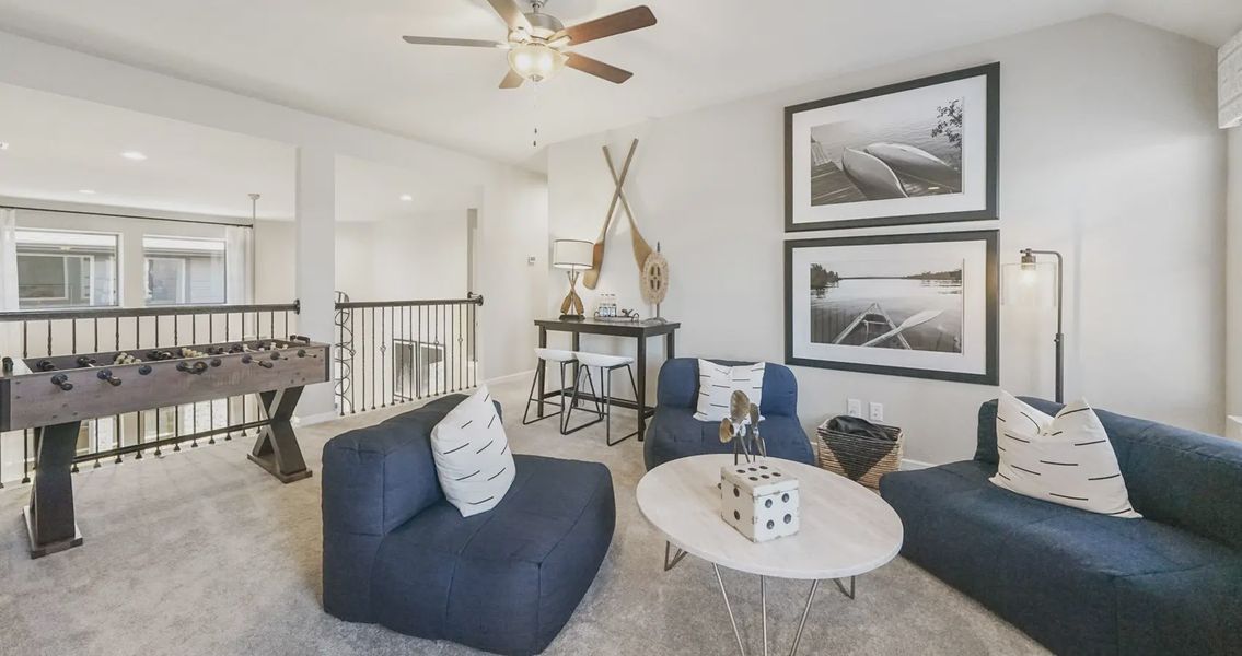 Representative furnished interior of a home built from the Medina by Chesmar Homes in Jordan Ranch 55's, Fulshear (Image 10).