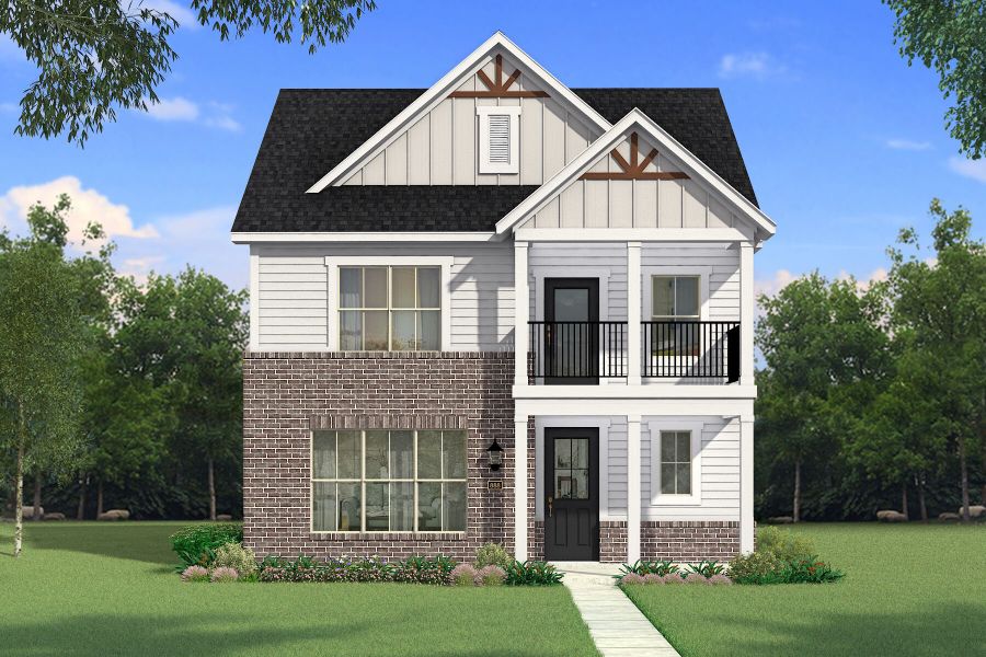 Representative exterior photo of a completed home built from the Blanco by Mattamy Homes in Bayside, Rowlett, TX (Image 2). Representative exterior photo of a completed home built from the Blanco by Mattamy Homes in Bayside, Rowlett, TX (Image 2).